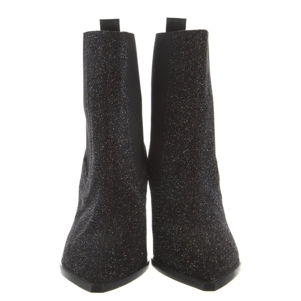 All Saints Ria Sparkle Glitter Leather Boots Black Womens Size 10 NEW - Picture 5 of 12